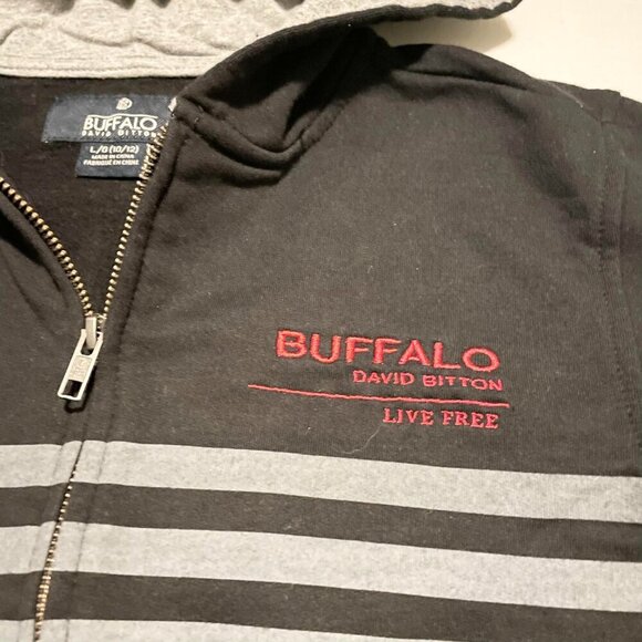 Buffalo David Bittom Kids Boys Size Large 10/12 Hoodie Zip Up - Picture 2 of 16